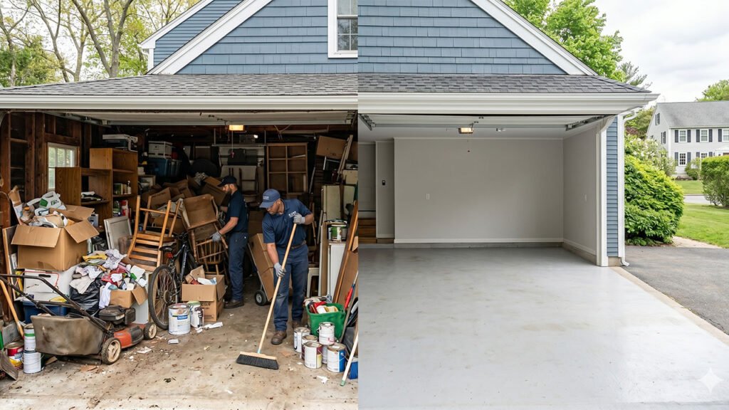 cluttered room before junk removal service Massachusetts