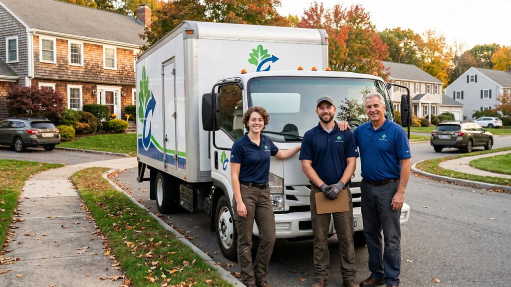 junk removal sorting items for recycling and donation in Massachusetts
